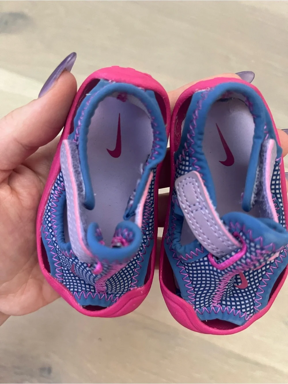 Nike baby Pink & Blue Athletic Sandals
